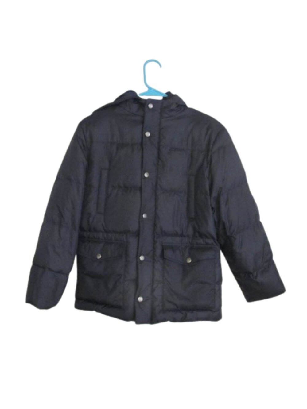 Brooks Brothers Black Button Down Puffer Jacket